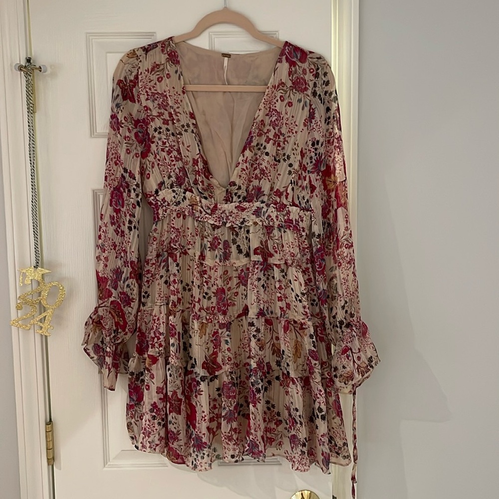 Free people floral mini dress!